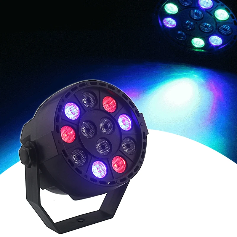 Плоский светодиодный дискотечный светильник Par DMX512 сценическое мини освещение