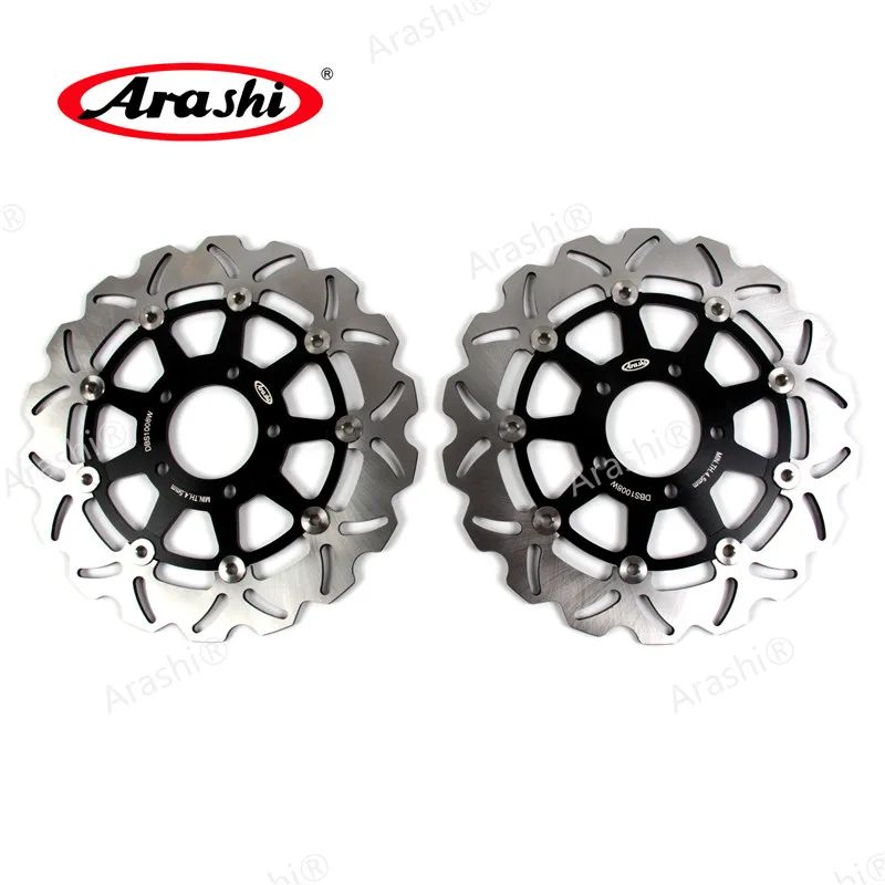 Черный Араши 2 шт. GSXR1000 2003 2004 ЧПУ передние тормоза дисковые тормозные диски для SUZUKI GSXR 1000 GSX1000 R GSX-R 2003 2004 K3 K4 GSXR600 - Цвет: Черный
