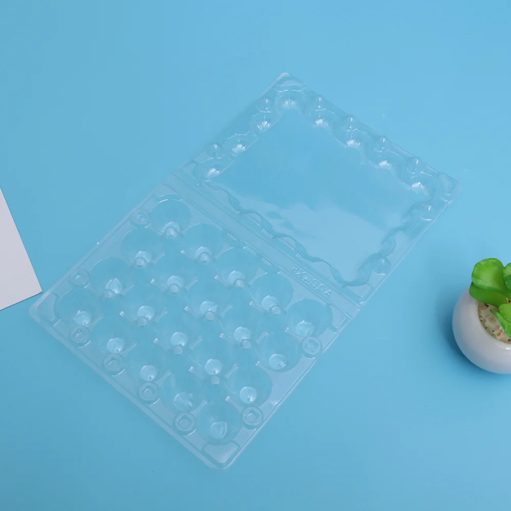 

50pcs 20 Grids Quail Egg Tray Transparent Egg Dispenser Holder Egg Container Packaging Box