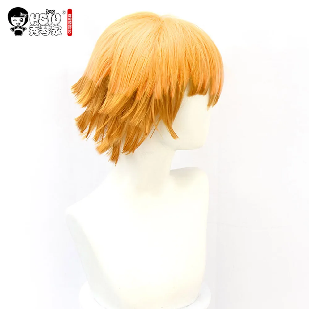 Парик для косплея HSIU Agatsuma Zenitsu аниме рассекающий демонов киметасу no Yaiba Хэллоуин