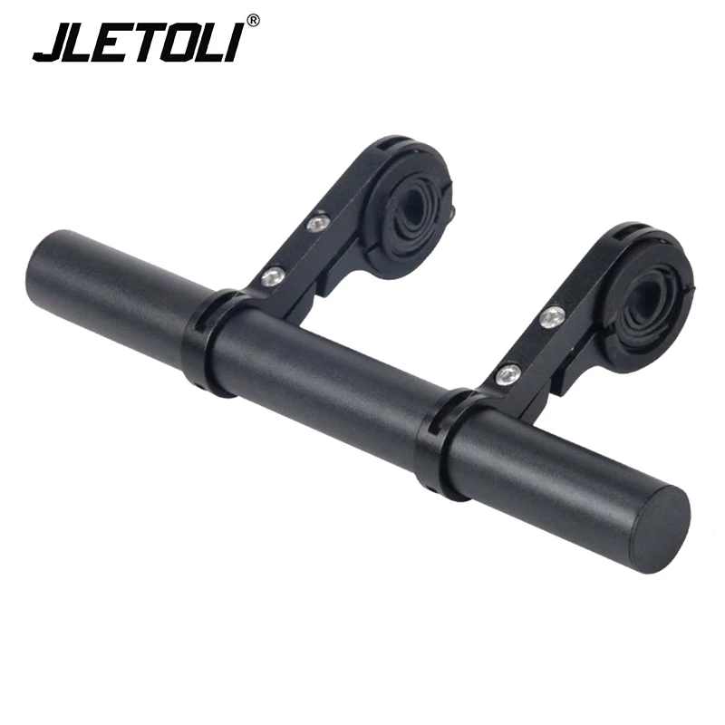 Double black JLETOLI велосипедные стойки MTB руль Расширенный кронштейн бар компьютер держатель телефона велосипед сплав многофункциональный поддержка расширитель - Цвет: Double black