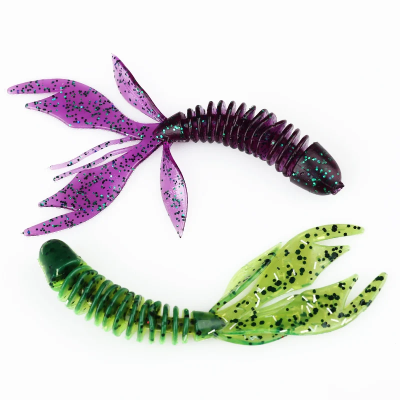 Ardea Soft Lures 76mm 2g Worm Silicone Bait Wobblers Swimbait Artificial Double CoBaitfishing Bass Fishing Tackle jigging