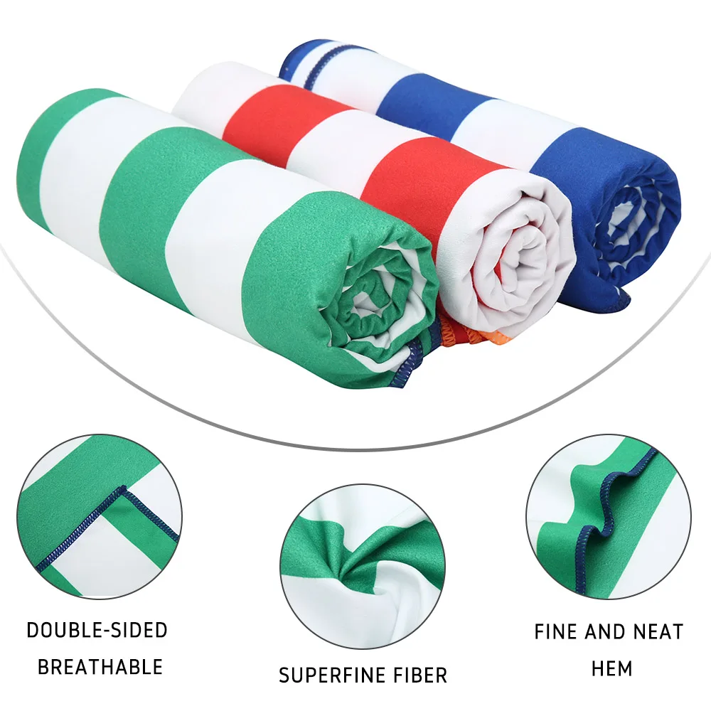 Полосатое хлопковое Спортивное банное полотенце с кисточками для путешествий