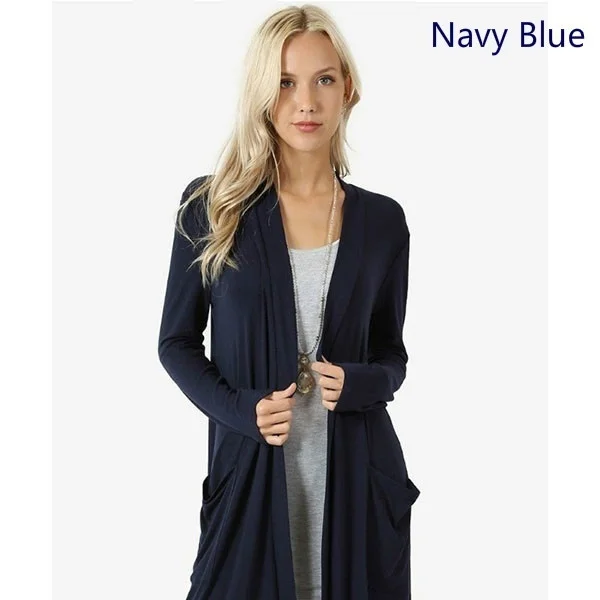 Осенне зимний новый женский свободный модный вязаный кардиган свитер пальто