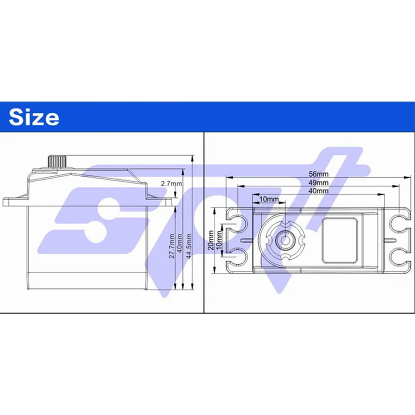 

SPT 10kg180 degrees high-speed metal gear digital servo drift car Large angle digital servo for 1:10 rc drift car/model airplane
