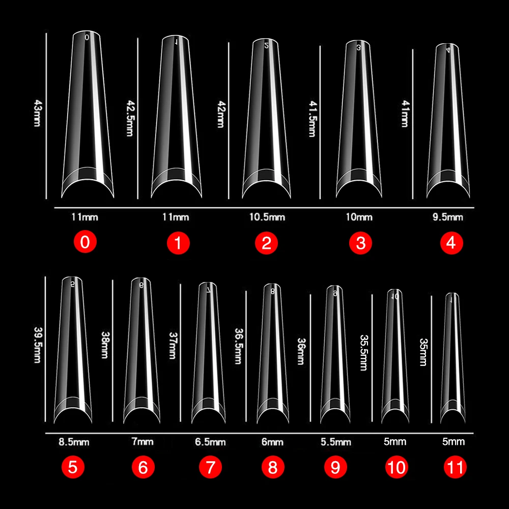 600 шт. XXL сверхдлинные Типсы для ногтей профессиональный салонный прозрачный