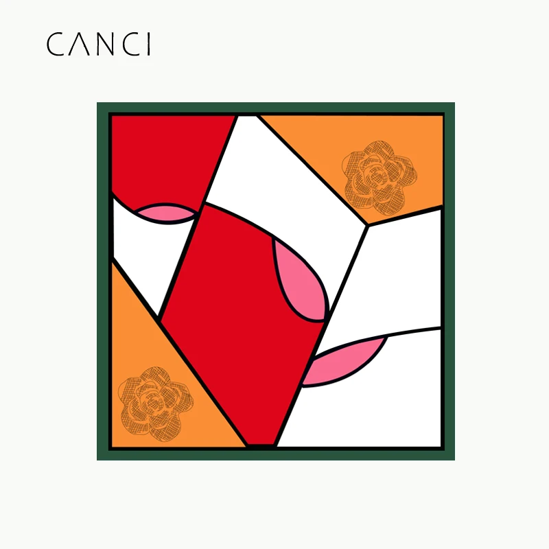 

Retro flower natural silk scarf women printed flower 100% real silk high quality 65cm small square head scarves lady luxury gift