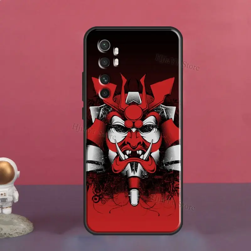Чехол для шлема Samurai с маской японского воина POCO X3 Pro M3 F2 F3 чехол телефона Xiaomi Mi Note 10
