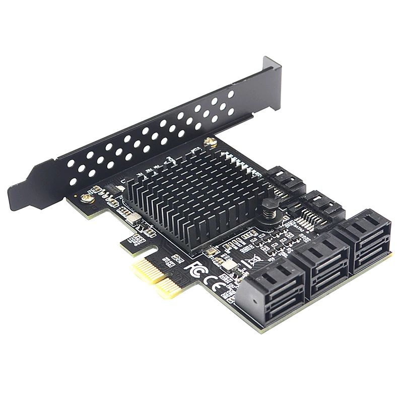 Плата расширения Moligh Doll Pci-E к Sata 3 0 8 портов 6 ГБ для Ssd HDD Ipfs карта майнинга жесткий