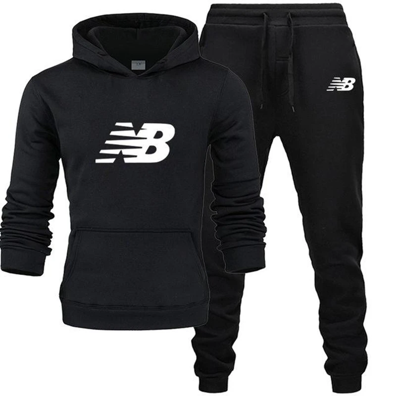 

2021 men's and women's wear brand hot autumn and winter men's sportswear and sweatpants set with cotton hood