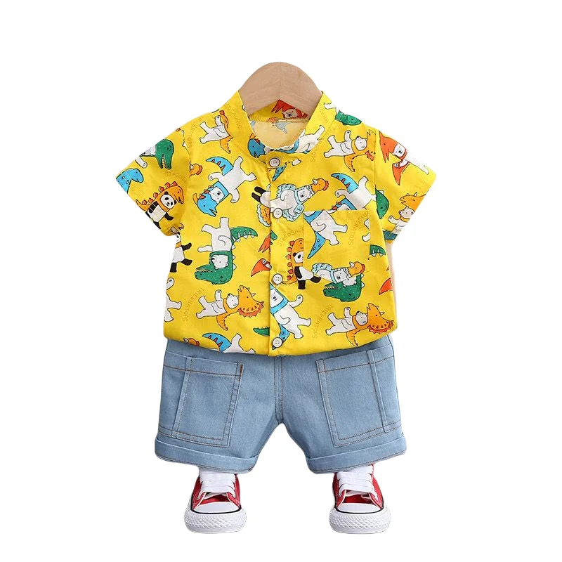 

New Summer Baby Girl Clothes Children Boys Cartoon Casual Shirt Shorts 2Pcs/Set Toddler Costume Infant Clothing Kids Tracksuit