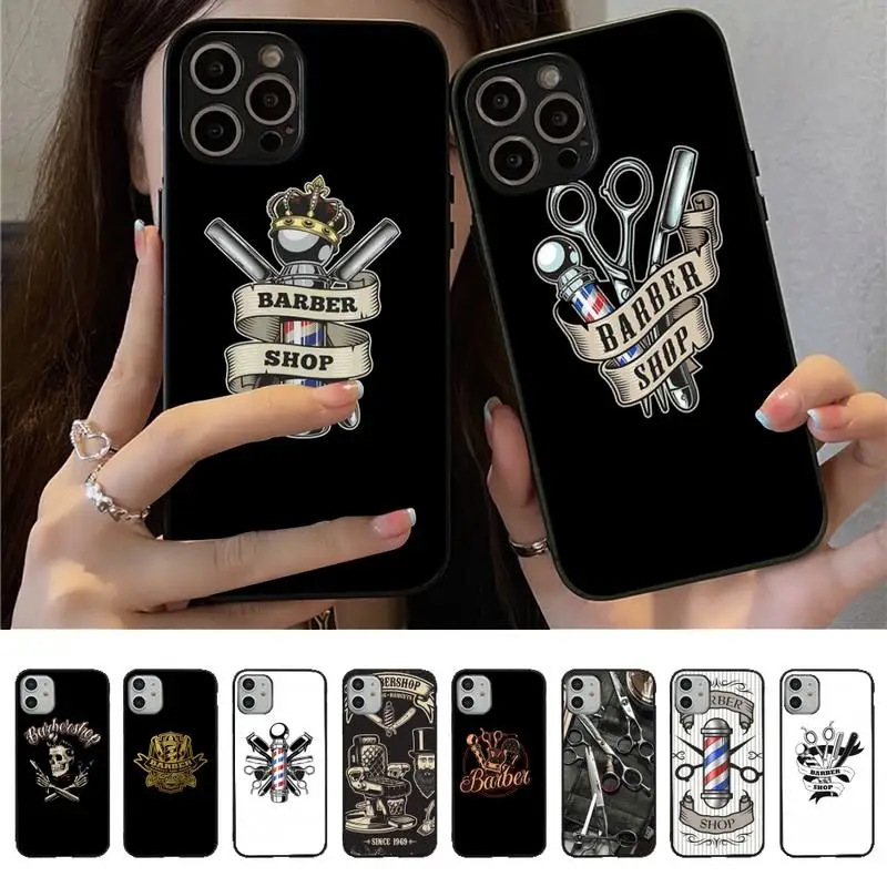 

Barber Shop Hair Stylist Salon Phone Case For iPhone 13 11 8 7 6 6S Plus X XS MAX 5 5S SE 2020 XR 11 pro capa