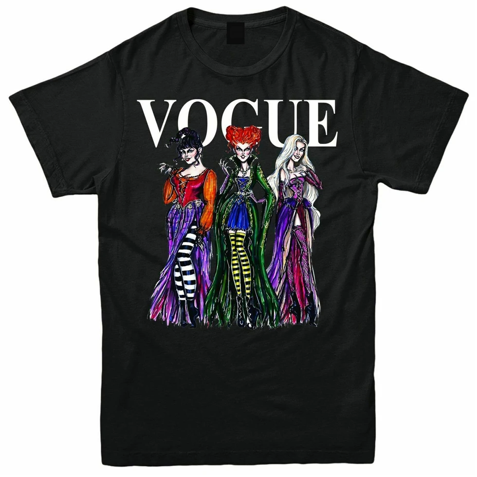 Sanderson Sisters футболка Vogue hous Pocus отряд Хэллоуин Wb034 черная уличная одежда модная