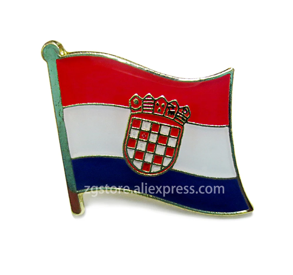 

Wholesale Lot of 10 pcs National flag Lapel Pins brooch Badge Emblem Croatia