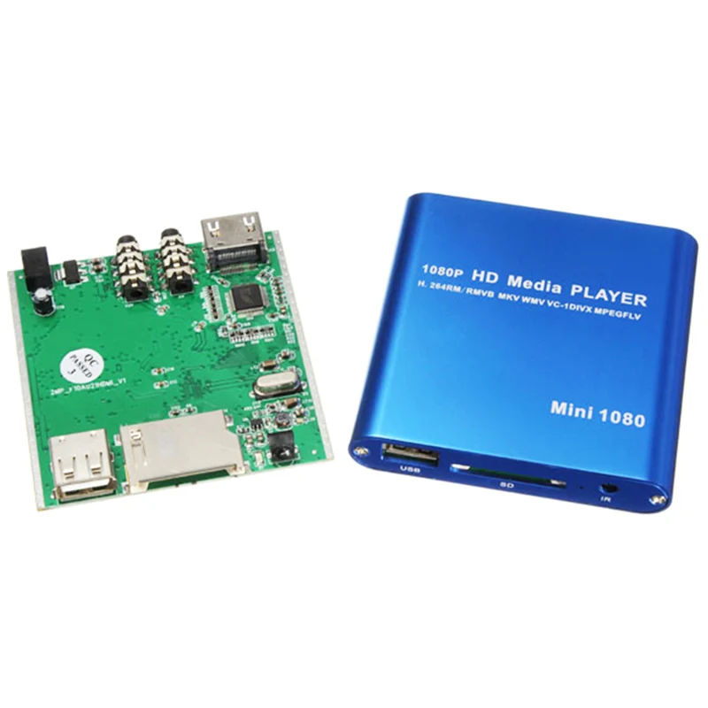 AAAE Top Eu Plug 1080P мини Hdd медиаплеер Hdmi Av Usb хост Full Hd с Sd Mmc кардридер Поддержка H.264 Mkv Avi