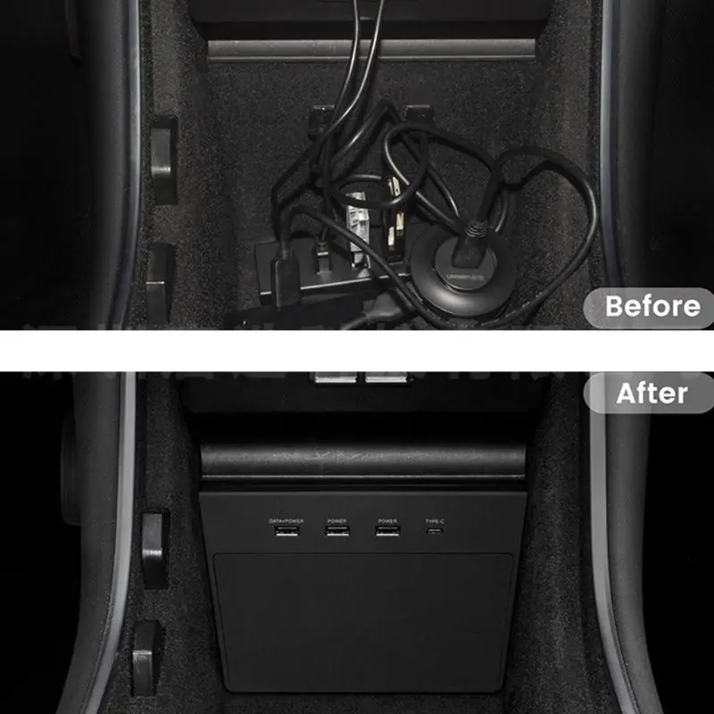 

5 in 1 Matedock Hub Hub Expansion Magnetic Cover Hub Box for Tesla Model 3