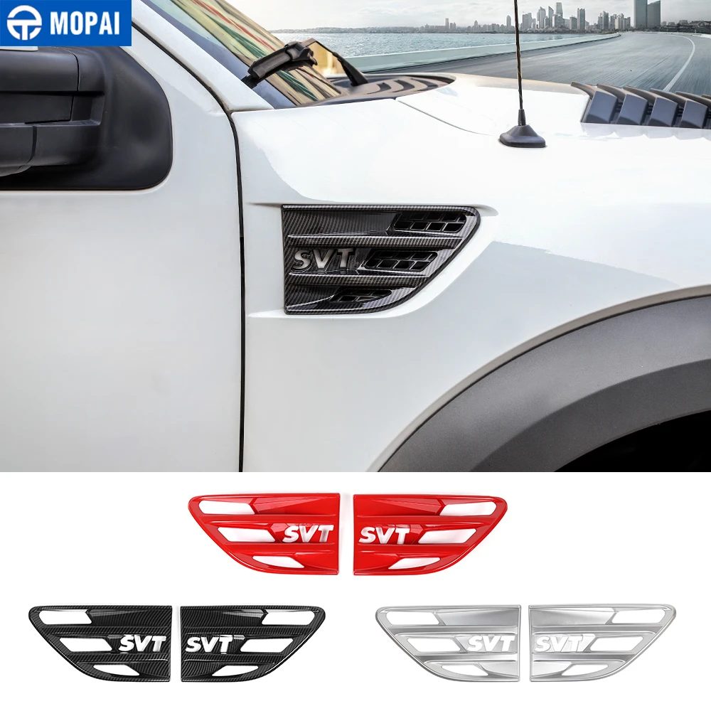 

MOPAI Sticker for Car Body Air Flow Vent Cover Fender Decoration Cover Accessories for Ford F150 Raptor 2009-2014 SVT Letter