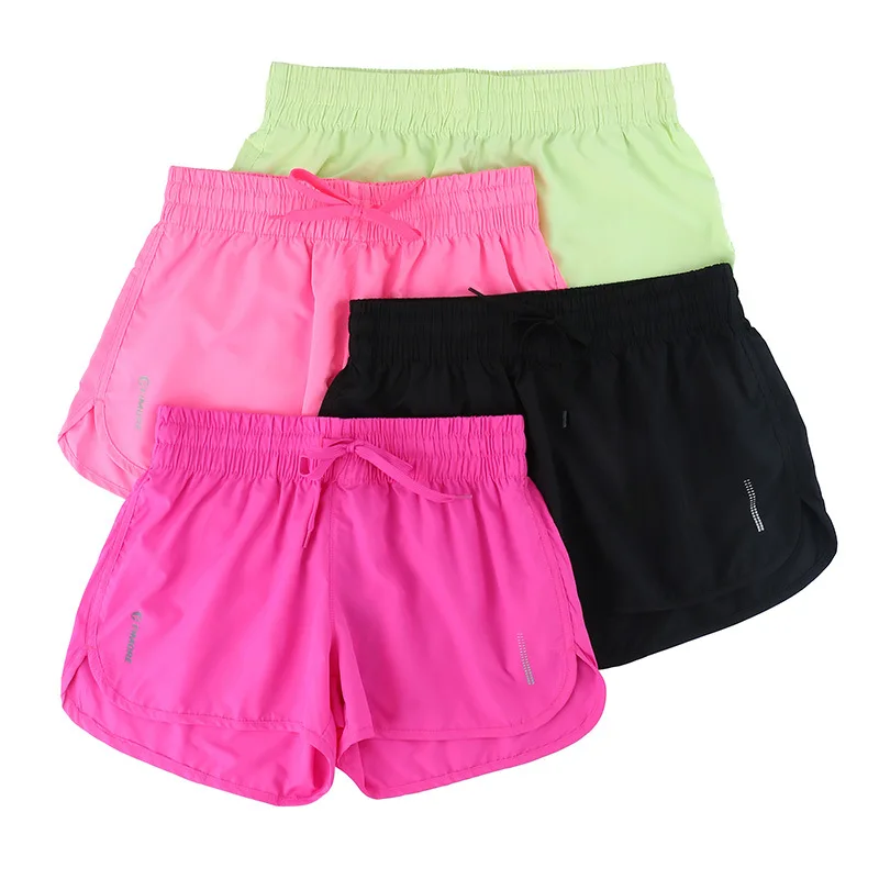 Women's Shorts Tummy Control Yoga Shorts for Women Workout Running Sports Shorts Side Zipper Pocket Lightweight Breathable Short