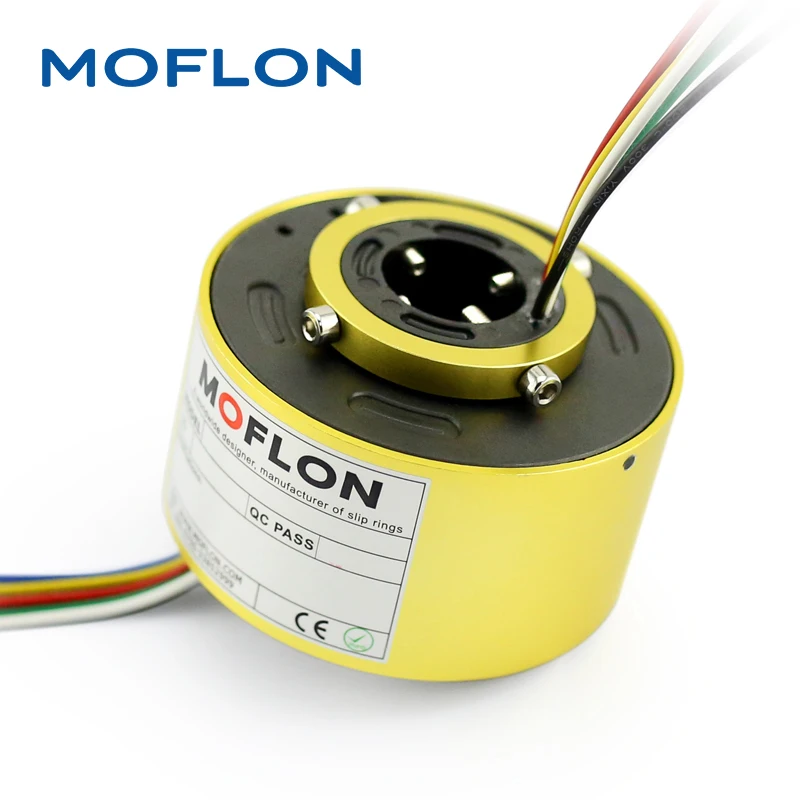 Moflon MT Серия 1~ 108 провода через отверстие 360 Вращающийся промышленный электрический разъем ethernet скользящее кольцо