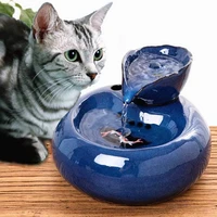 usb pet drinking fountain automatic circulation water dispenser ceramic pet water fountain for cat dog