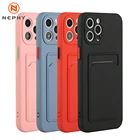 Противоударный чехол с держателем для карт для iPhone 12 11 Pro Max X XR XS 7 8 Plus SE2