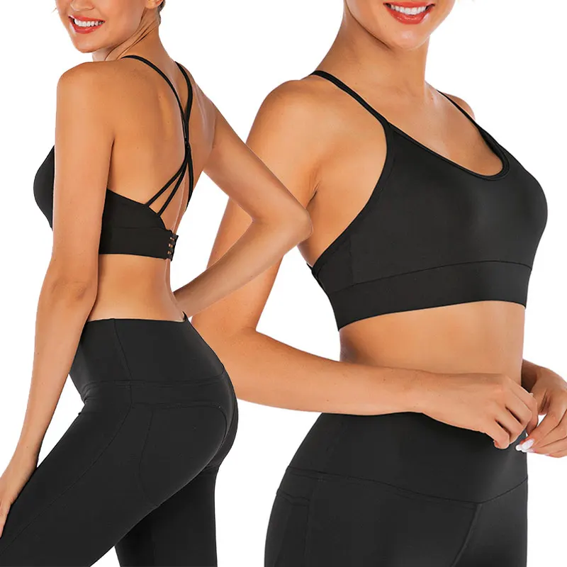 

Женская спортивная для йоги и бега бюстгальтер укороченный топ, жилет стрейч-Лифчики Модель со съемными подкладками SAL99