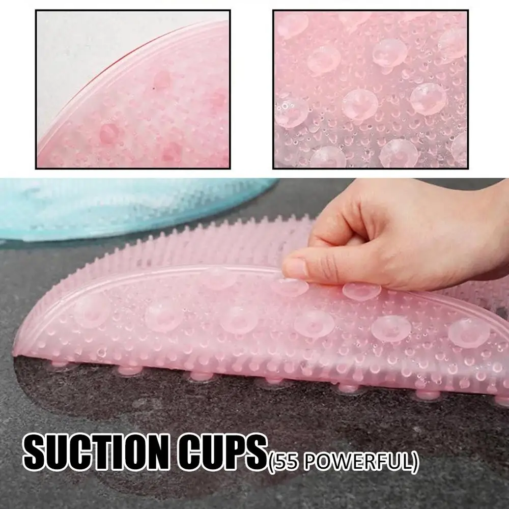 

31cm Round Silicone Bath Massage Cushion Brush For Lazy Wash Feet Clean Dead Skin Bathroom Artifact Back Cushion Shower Foot CSV