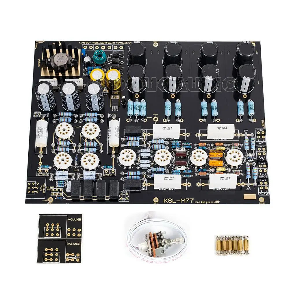 Finished Board Nobsound высокого класса Hi-Fi клапанная трубка фонокорректор Предварительный усилитель Стерео предусилитель плата идеальная ссылка KONDO AUDIONOTE M77 схема - Цвет: Finished Board