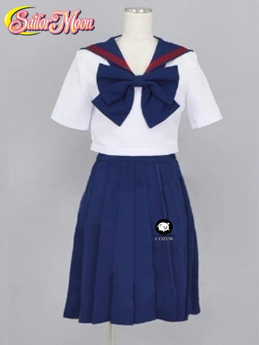 

Sailor Moon Tsukino Usagi School Uniform Sailor Suit Tops Dress Outfit Anime Cosplay Costumes