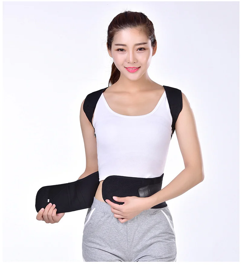 Adult Back Corset Shoulder Lumbar Posture Corrector Bandage Spine Support Belt Magnetic Therapy Back Support Posture Correction