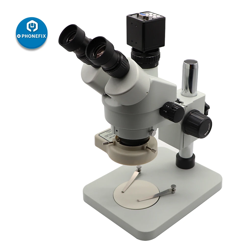 3.5X-90X Trinocular Stereo Microscope Simul Focal Industrial Magnification Continuous Zoom For iphone Phone PCB Repair Soldering |