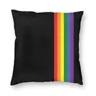 Крутой квадратный чехол для подушки ЛГБТ в полоску, украшение 3D, двухсторонняя печать GLBT, для геев, лесбиянок, чехол для дивана