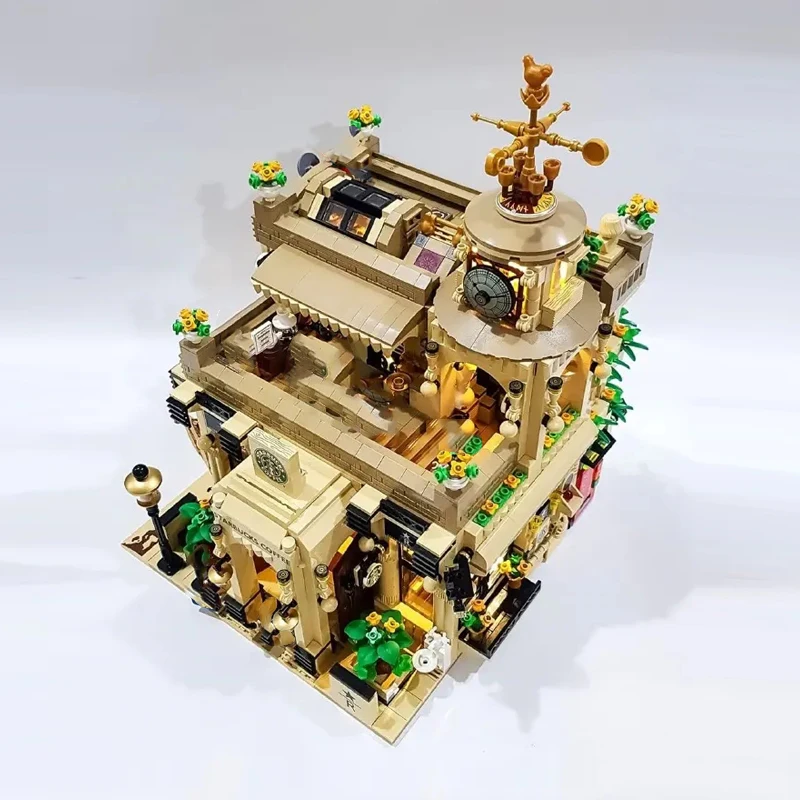 

3480pcs 93220 Urban Corner Cafe House Architecture Building Blocks Bricks Creator DIY House Toys Christmas Gifts