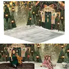 Рождественские комнаты окна фотография Фон Зимний снег фон для фотостудии Рождественская елка игрушки подарки фото фон