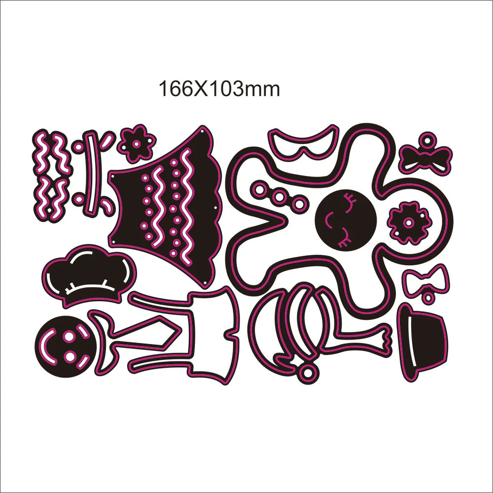 

Gingerbread Family Metal Cutting Dies Stencils for DIY Scrapbooking photo album Decorative Embossing DIY Paper Cards