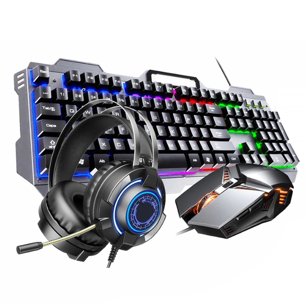 Gaming Keyboard И Мышь проводной Подсветка механическая клавиатура комплект геймера