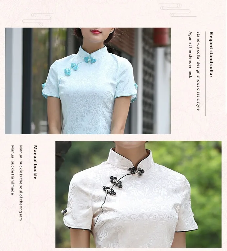 Sheng Coco Black China Blouse Women Traditional Chinese Shirt Clothing Chinese Jacquard Cotton Cheongsam Shirt Flower Buckle Top