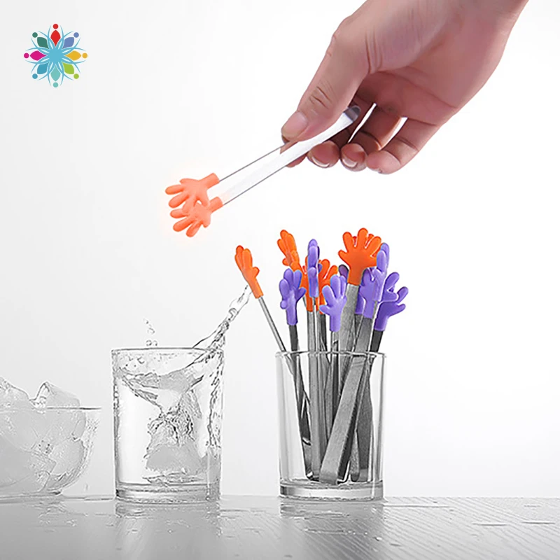

5 Inch Mini Ice Tongs Food Tongs Sugar Tongs With Perfect Hand-shaped Silicone Designs Tweezers From The Best Kitchen Gadgets