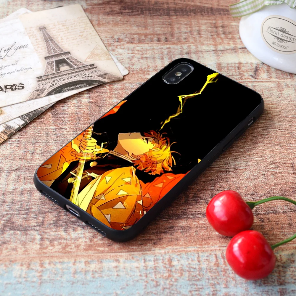 for iphone zenitsu kimetsu no yaiba soft tpu border apple iphone case free global shipping
