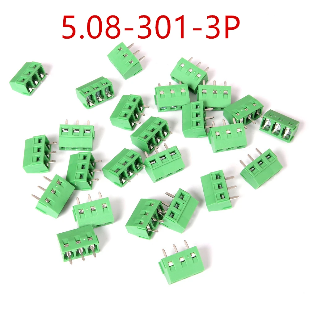 50 шт. 100 шт./лот 5.08-301-2P/3P Соединительный терминал PCB клеммный блок разъем 5 мм Шаг |