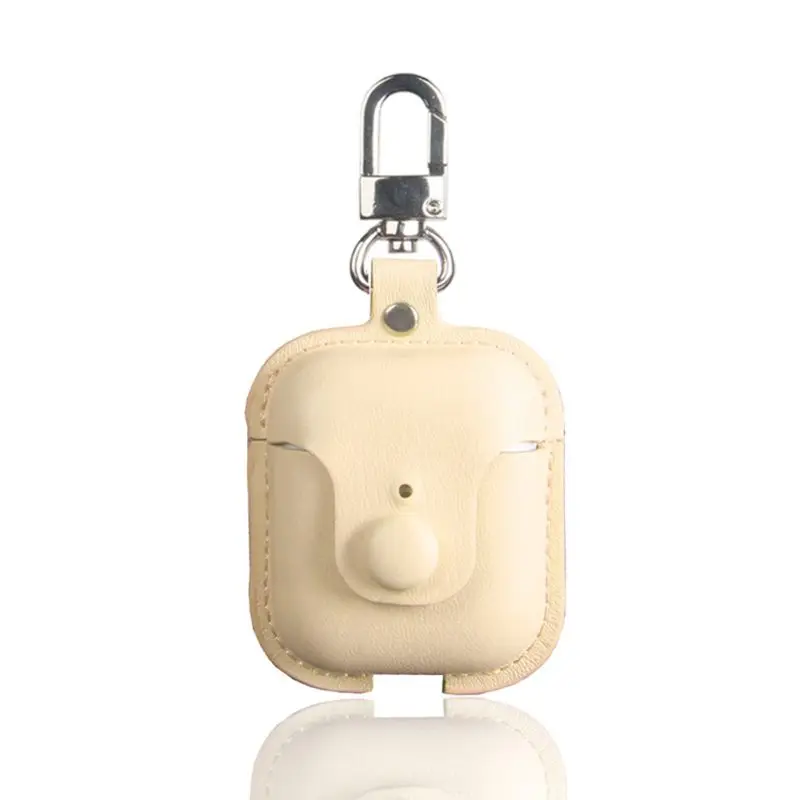 

Leather Case Protective Cover with Keychain for OPPO Enco Free Case Earphones