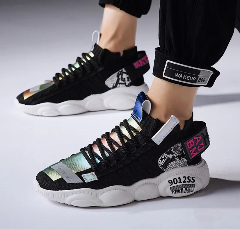 2019 Hot Selling Brand New High Quality Men's Breathable Casual Shoes Fashionable flying Weave Sneaker flat | Обувь