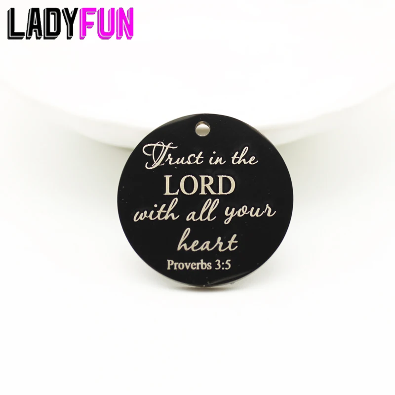 Подвеска из нержавеющей стали с надписью вера христианской высокой полированной