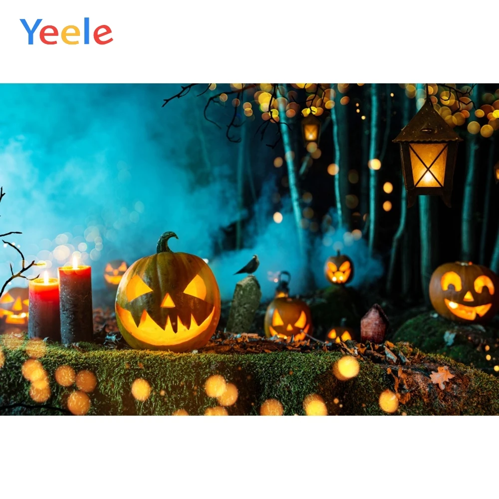 

Yeele Photophone For Halloween Party Pumpkin Lantern Candle Baby Backgrounds For Photography Photo Studio Props Photo Backdrops