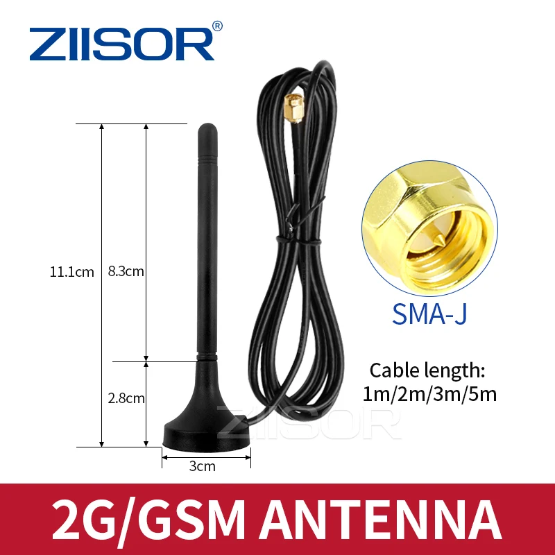 

2.4GHz WiFi Router Antenna 1m~5m Extension Line Magnetic Sucker Base SMA Male Connector 2400M for Wireless module