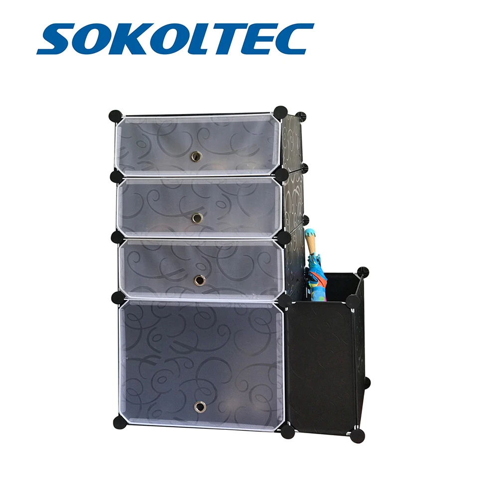 Sokoltec Полка для обуви Вешалка Книжная полка Многослойный Пластиковый Шкаф