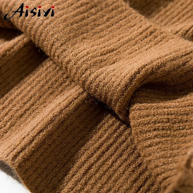 Платье свитер с высоким воротом женское зимнее теплое длинным рукавом реглан до