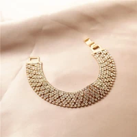 euramerican fashion shiny wide crystal chain exquisite luxury bracelet