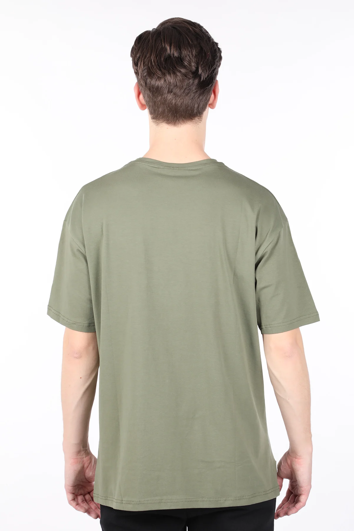 

Mens Green Crew Neck Oversize T-shirt