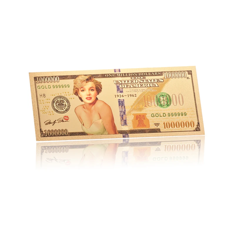 WR высокое качество с покрытыем цвета чистого 24 каратного золота Цветной Мэрилин